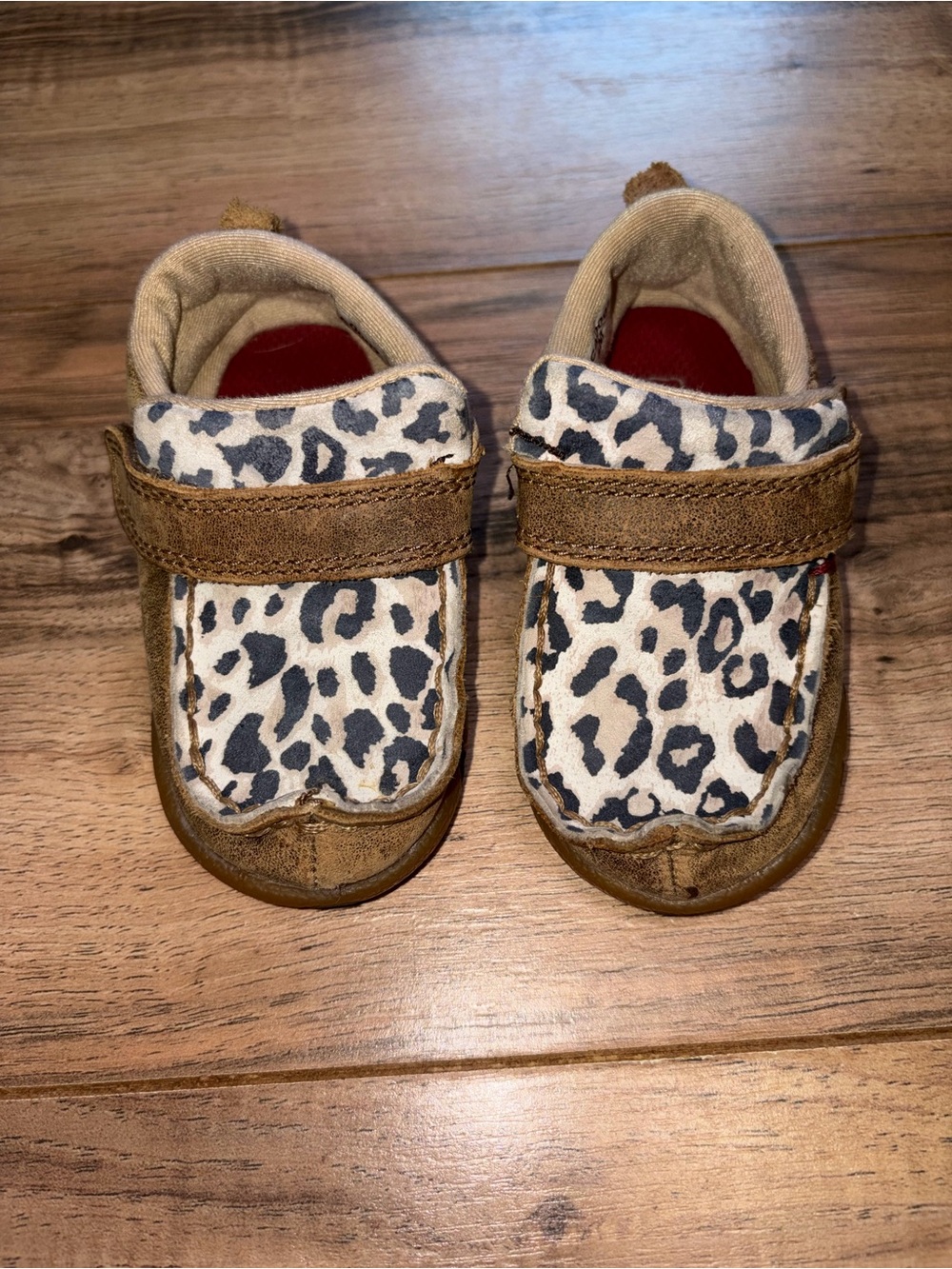 Twisted X Leopard Bomber Driving Moc Leather Shoes Toddler Girls 5